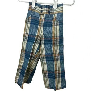 1970’s Walt Disney Winnie the Pooh Blue Classic Plaid Pant Toddler Size 2